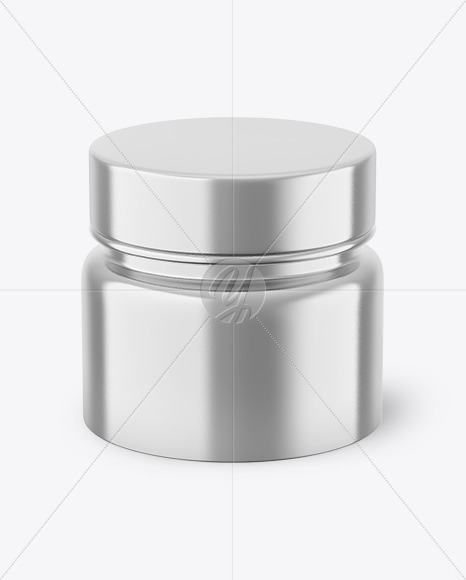 Metallic Cosmetic Jar Mockup