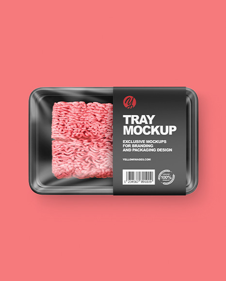 Plastic Tray W  Mince Mockup PSD #7