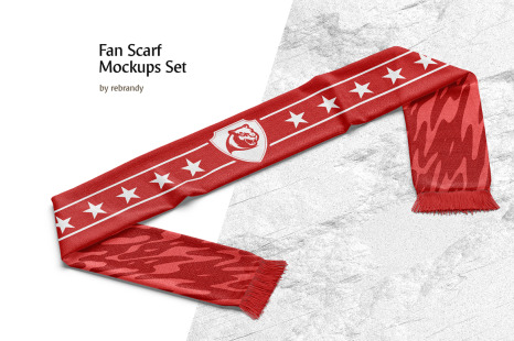 Download Fan Scarf Mockups Set In Apparel Mockups On Yellow Images Creative Store