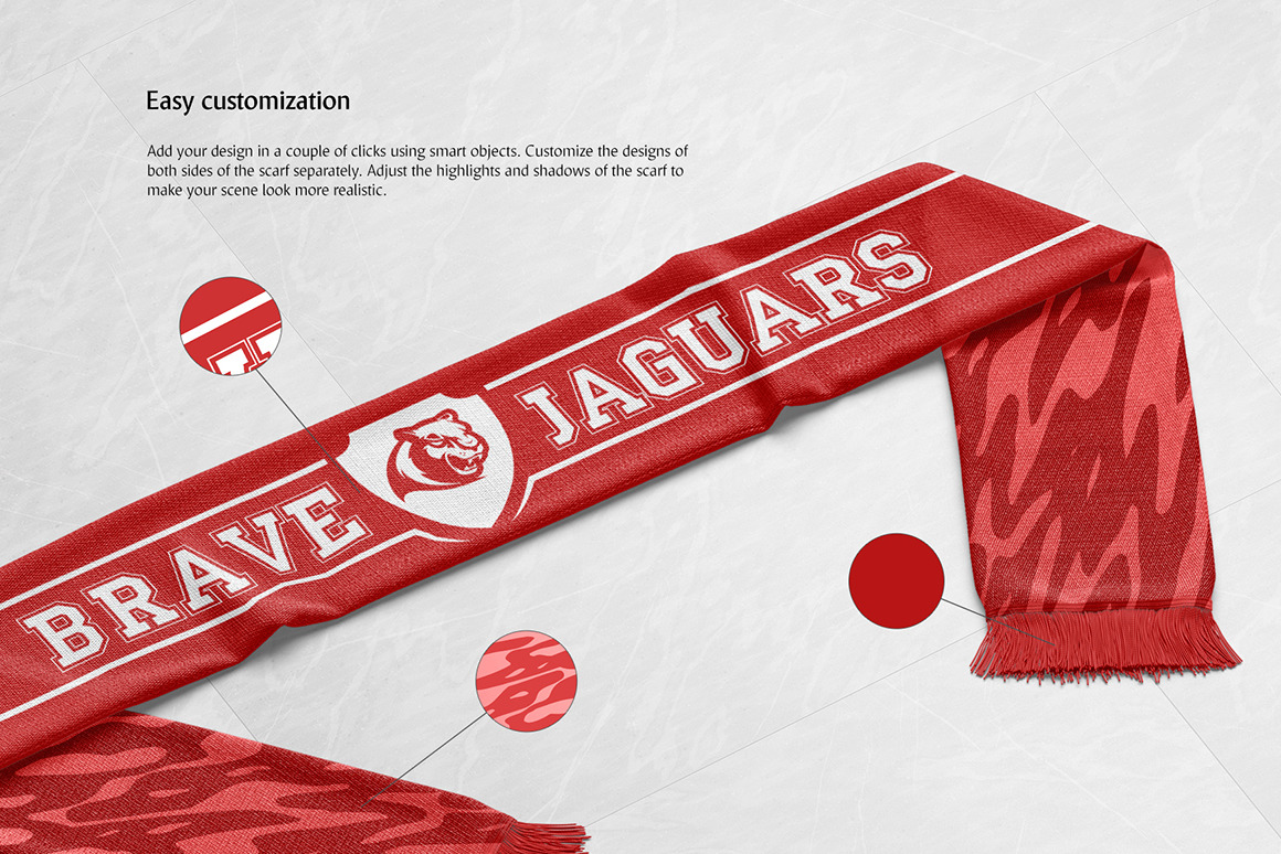 Download Fan Scarf Mockups Set In Apparel Mockups On Yellow Images Creative Store