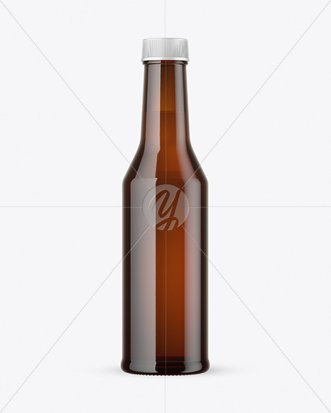 Amber Glass Bottle Mockup