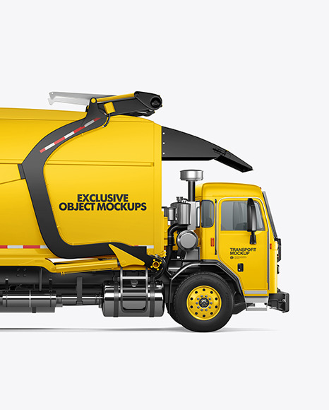 Garbage Truck Mockup - Side View