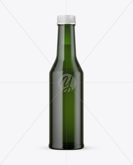 Green Glass Bottle Mockup