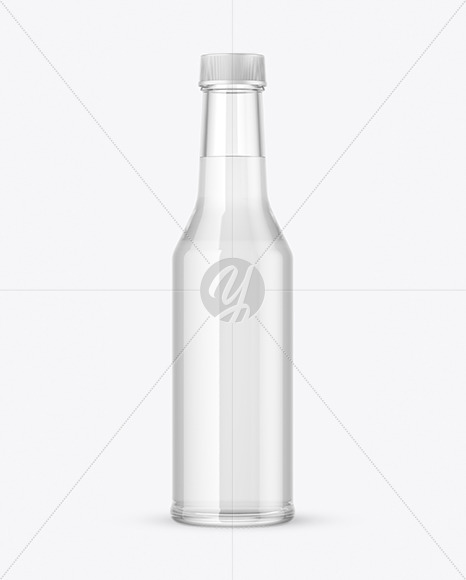 Clear Glass Water Bottle Mockup