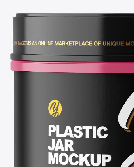 Plastic Glossy Jar Mockup PSD #4