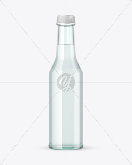 Blue Glass Water Bottle Mockup