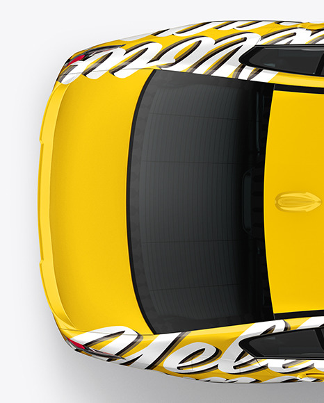 Executive Car Mockup   Top View PSD #1