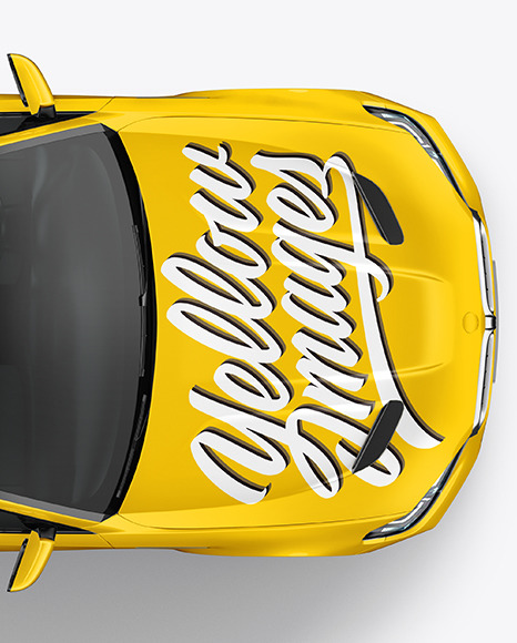 Executive Car Mockup   Top View PSD #6