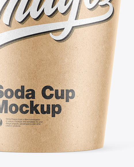 Kraft Paper Soda Cup w  Splash Mockup PSD #6