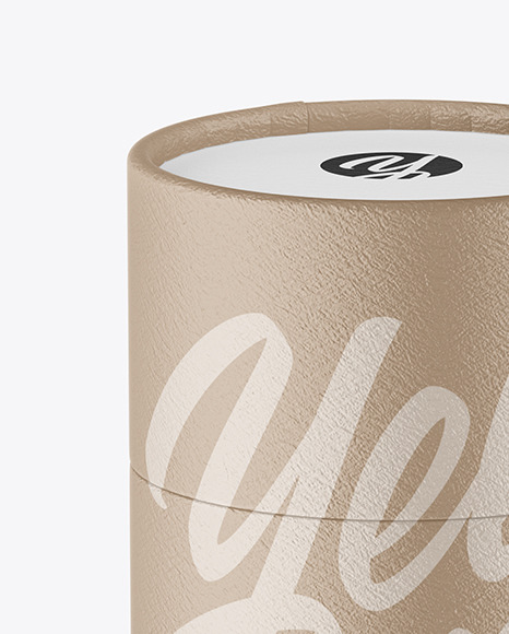 Textured Paper Tube Mockup PSD #2