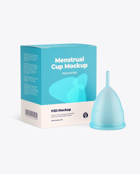 Menstrual Cup Package Mockup PSD #2