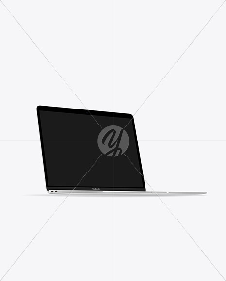 MacBook Air Silver Mockup PSD #1