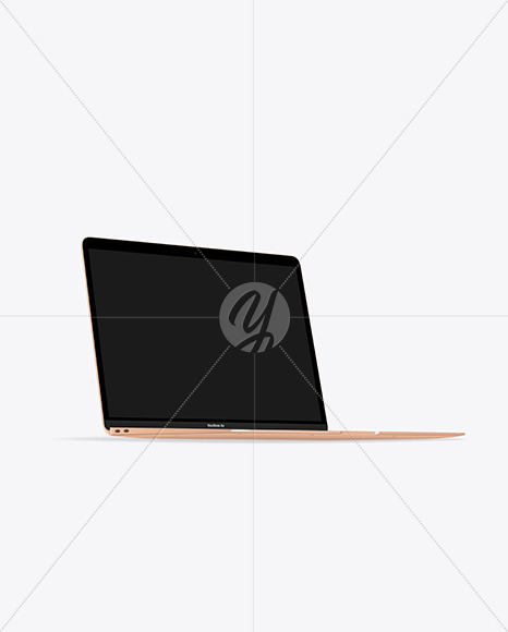 MacBook Air Gold Mockup PSD #3