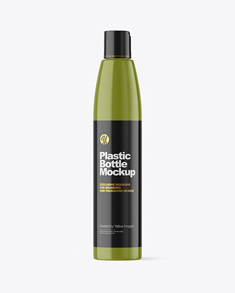 Glossy Plastic Bottle Mockup PSD #2