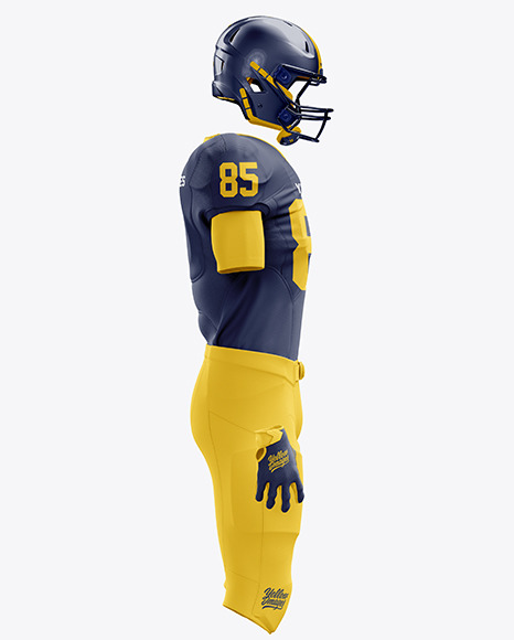 Download American Football Kit Mockup Side View In Apparel Mockups On Yellow Images Object Mockups