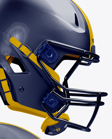 American Football Kit Mockup Side View In Apparel Mockups On Yellow Images Object Mockups