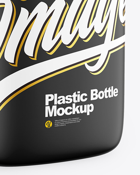 Matte Square Plastic Bottle Mockup PSD #1