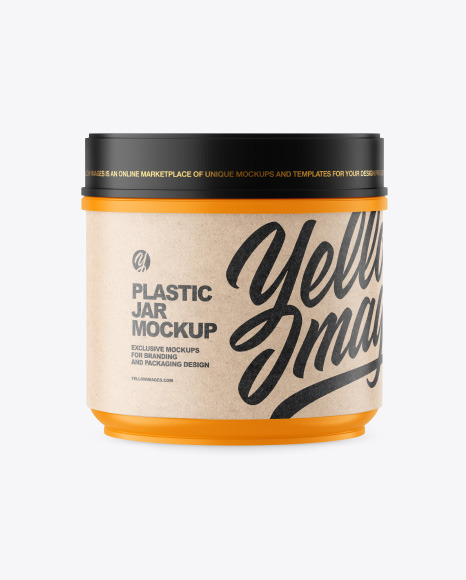 Matte Plastic Jar Mockup PSD #2