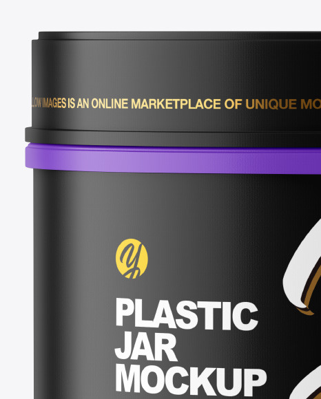 Matte Plastic Jar Mockup PSD #1