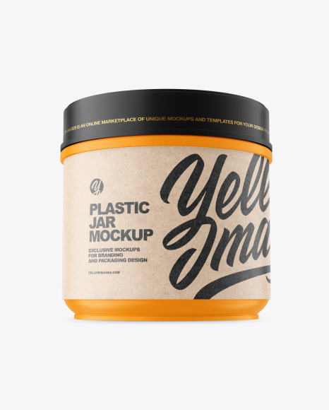 Matte Plastic Jar Mockup PSD #2