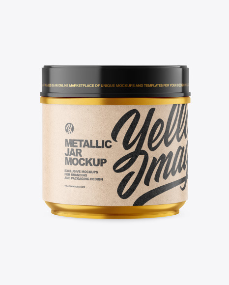 Metallic Plastic Jar Mockup PSD #3