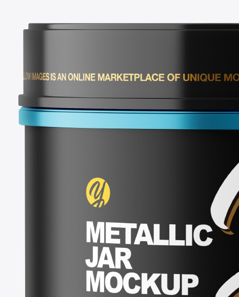 Metallic Plastic Jar Mockup PSD #4