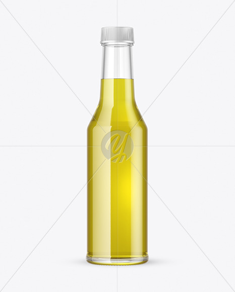 Clear Glass Olive Oil Bottle Mockup