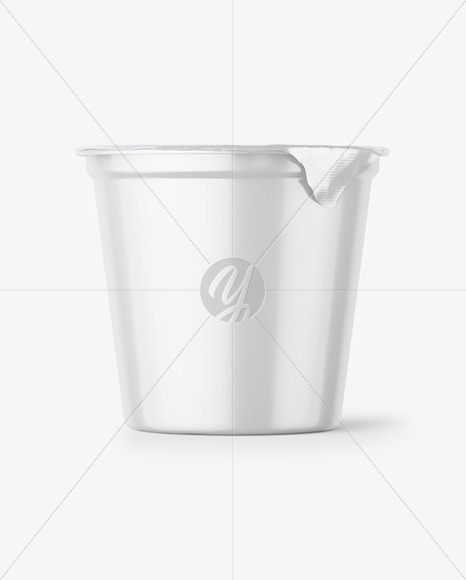 Download Round Glossy Plastic Cup Mockup In Cup Bowl Mockups On Yellow Images Object Mockups