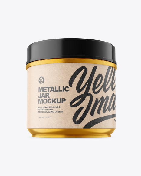 Metallic Plastic Jar Mockup PSD #2