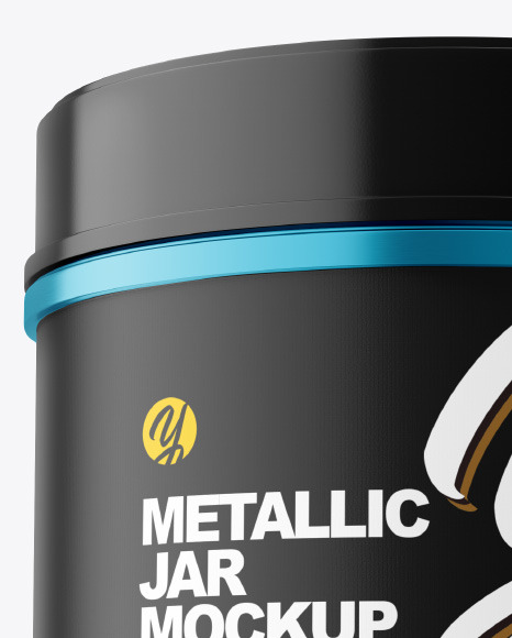Metallic Plastic Jar Mockup PSD #1