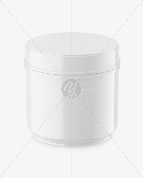 Glossy Plastic Jar Mockup PSD #1