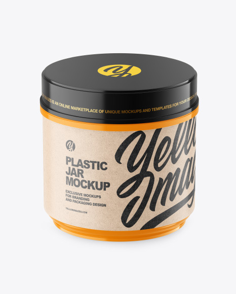 Glossy Plastic Jar Mockup PSD #3