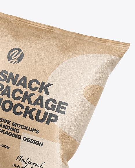 Two Kraft Snack Packages Mockup PSD #6