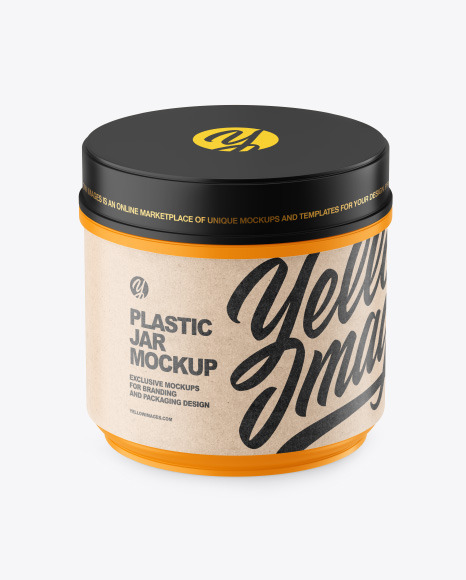 Matte Plastic Jar Mockup PSD #2