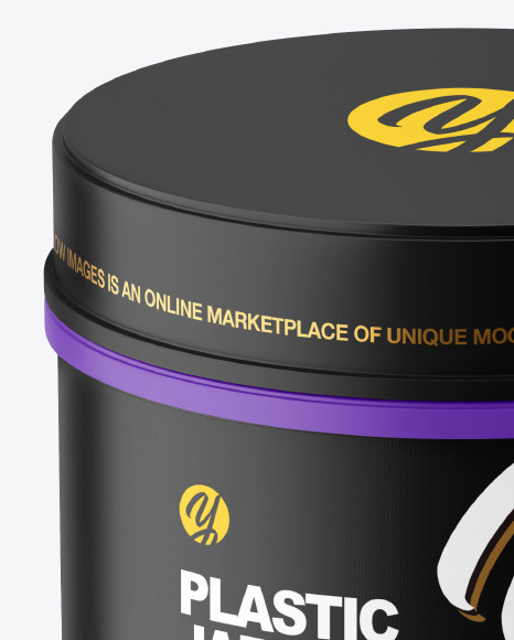 Matte Plastic Jar Mockup PSD #1