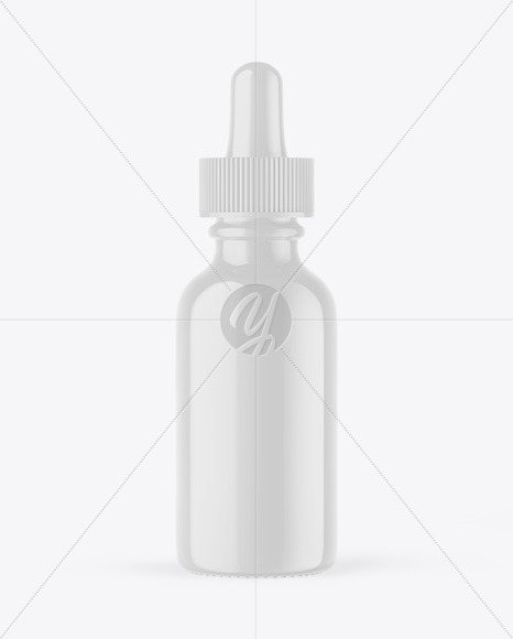 Glossy Plastic Dropper Bottle Mockup