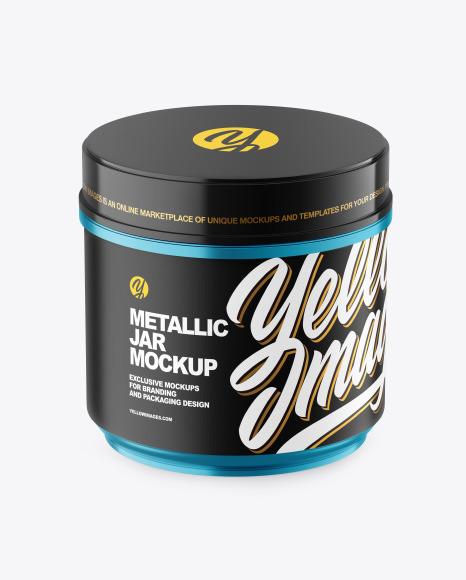 Metallic Jar Mockup PSD #2