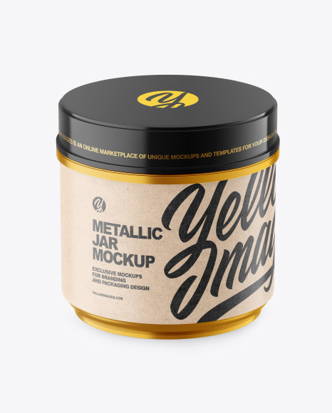 Metallic Jar Mockup PSD #3