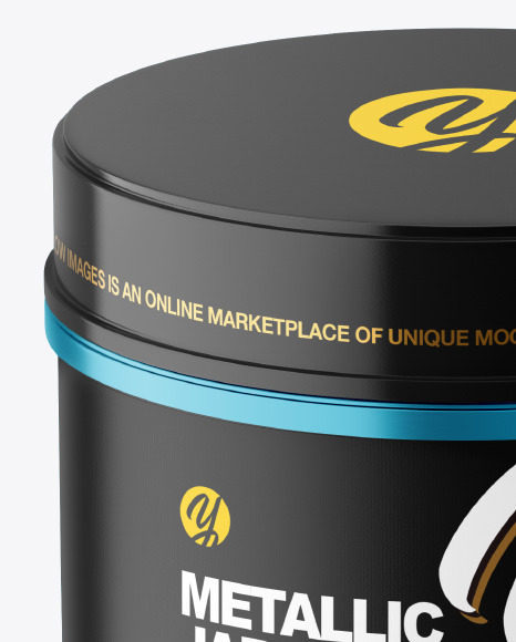 Metallic Jar Mockup PSD #4