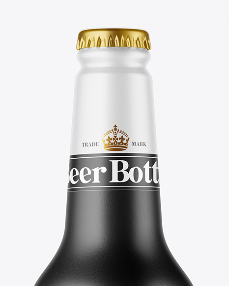 Ceramic Beer Bottle Mockup PSD #1