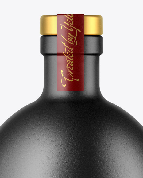 Ceramic Bottle with Wooden Cap Mockup PSD #1