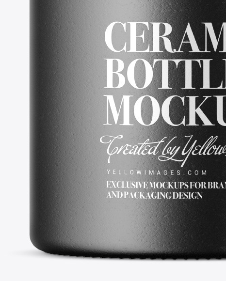 Ceramic Bottle with Wooden Cap Mockup PSD #7