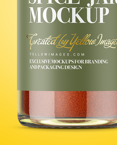 Download Spice Jar With Paprika Mockup In Jar Mockups On Yellow Images Object Mockups