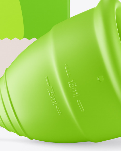 Matte Menstrual Cup Package Mockup PSD #2