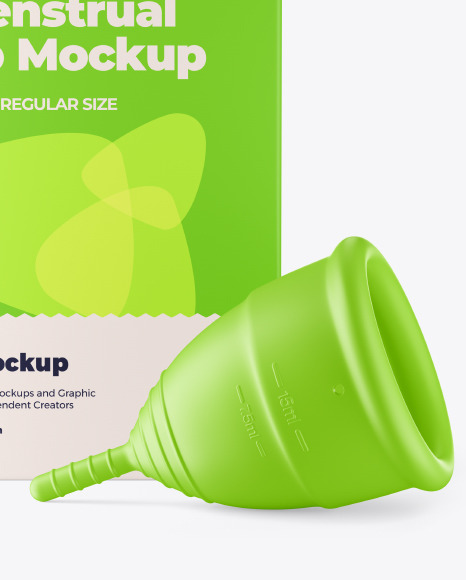 Matte Menstrual Cup Package Mockup PSD #1