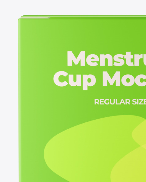 Matte Menstrual Cup Package Mockup PSD #6