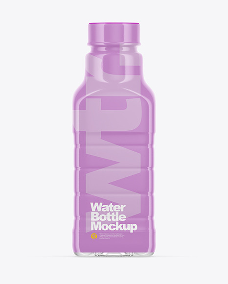 Clear Plastic Water Bottle Mockup PSD #2