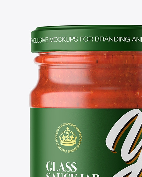 Glass Jar With Tomato Sauce Mockup PSD #2