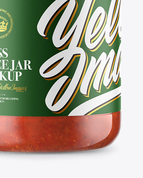 Glass Jar With Tomato Sauce Mockup PSD #6
