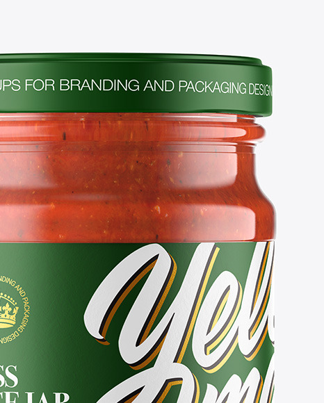 Glass Jar With Tomato Sauce Mockup PSD #7